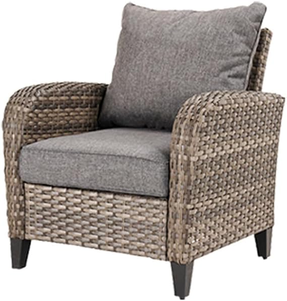الفناء الكبير في الهواء الطلق كرسي Loveseat ، Wicker Sectional Patio Sofa مع وسائد مريحة لحديقة الفناء ، بجانب المسبح