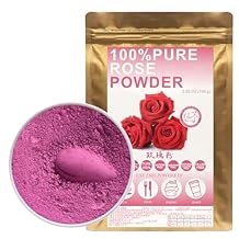 100% Natural Pure Rose Powder 100g/3.52oz Edible Rose Petal Powder for Cooking & Baking - Natural Powdered Organic Rose Petals for DIY Face Masks, Skin & Hair Care Products