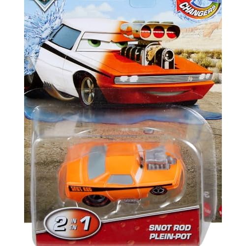 سيارات 2025 Mattel 1:55 Color Changers Mini Car، 1 Pack، Snow Rod، Movie Character Car، Color Changing، Color Changing، Bath، Runaway Tribe، SNOT ROD