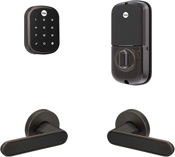 Yale Assure Lock SL و Wi-Fi Smart Lock مع Kincaid BK Lever - تعمل مع تطبيق Yale Access و Amazon Alexa و Google Assistant و HomeKit و Phillips Hue و Samsung SmartThings و Oil Rubbed Bronze