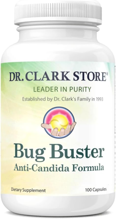 Dr Clark Store Bug Buster Anti-Candida Formula 620mg, 100 Capsules, Supports Candida Detox & Digestive Health