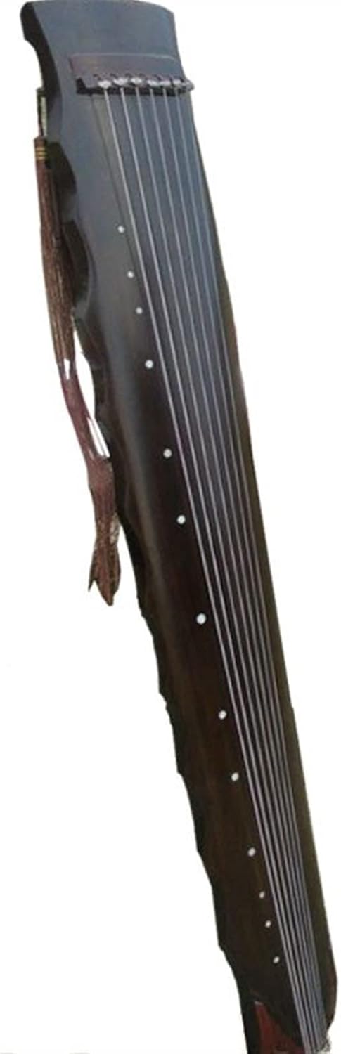 FLFL آلة القانون الصينية الصينية Guqin Luoxia Style 7 سلاسل آلة القانون الصينية الموسيقية التقليدية Guqin مع كتاب وموالف (اللون: Guqin وحالة)