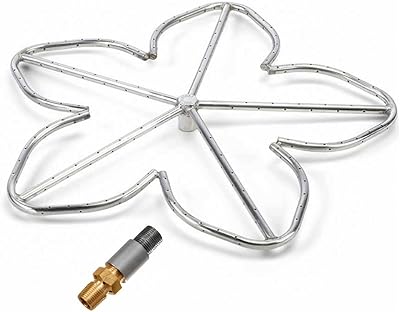 HPC Fire Penta Fire Pit Burner PENTA24-LP ، 24 بوصة ، الفولاذ المقاوم للصدأ ، غاز البروبان