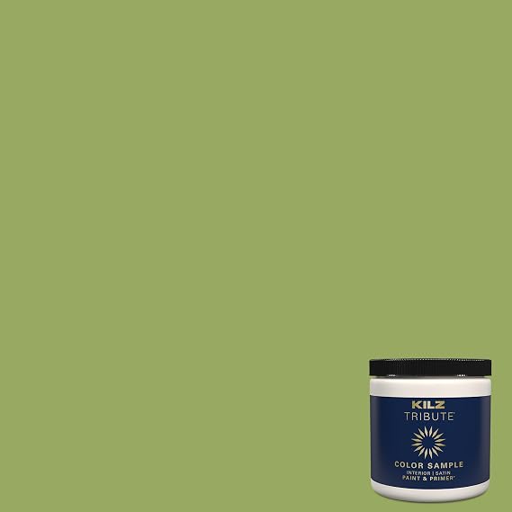 KILZ TRIBUTE Paint & Primer، Interior، Color Sample، Lush Green، 8 Ounce   
