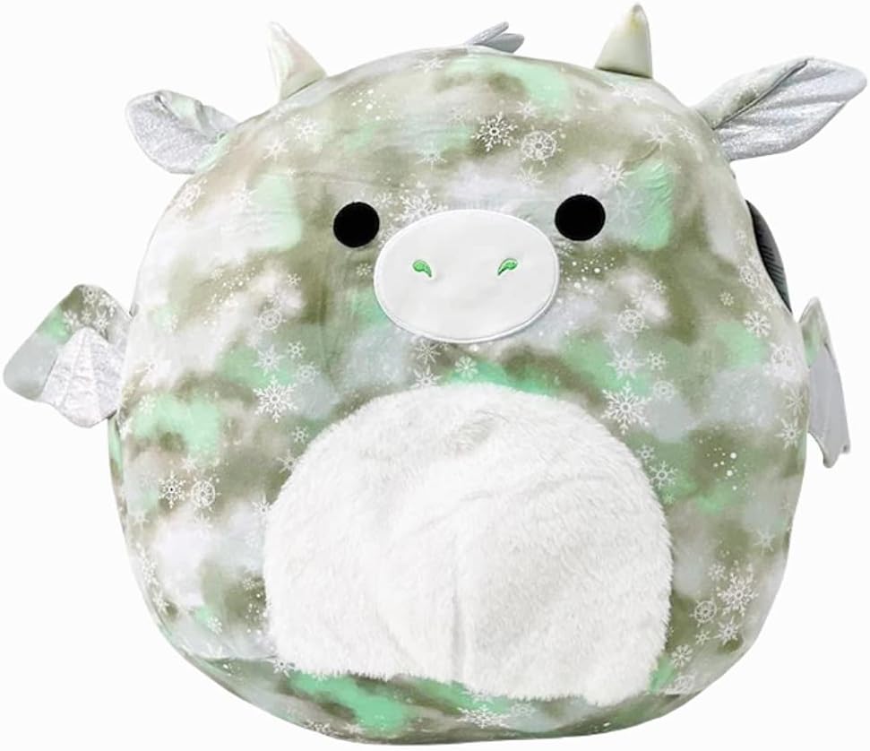 Squishmallow الرسمي Kellytoy Will 16 بوصة Dragon Tie Dye Squishy Plush Toy Animal