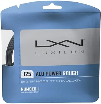 Luxilon Big Banger ALU Power Rough 16 Gauge - 125 Polyester ( Poly ) Tennis Racquet String 4-Pack ( 4 مجموعات لكل طلب )   