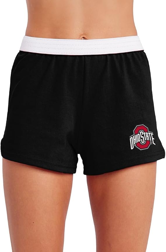 Campus Lab Official Collegiate Primary Logo Womens Soffe Short, Elastic Fold Over Waist Shorts, Junior Fit