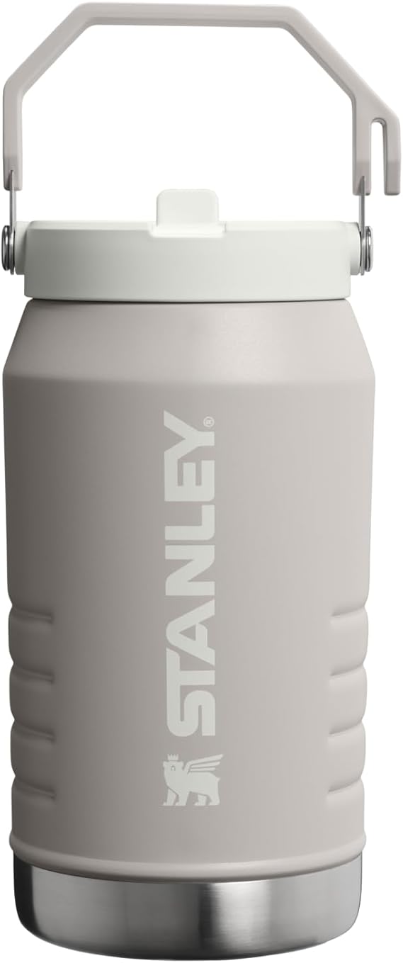Stanley IceFlow 2.0 Flip Straw Jug with Handle 64 oz | Twist On Lid and Flip Up Straw | Leakproof for Travel and Sports | Insulated Stainless Steel | BPA-Free | Ash
