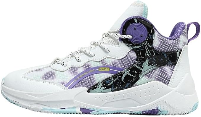 Mens High Top Basketball Shoes with Anti Slip Breathable Stable Fashionable Sports Training Walking Shoes