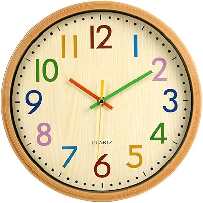 ساعة VREAONE التناظرية للأطفال - أصفر، للجنسين، 12 بوصة