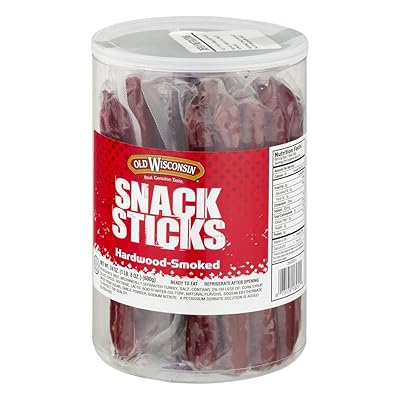 عصي الوجبات الخفيفة WISCONSIN Beef ، بروتين عالي ، خالي من الغلوتين ، 24 أونصة قابلة للإزالة