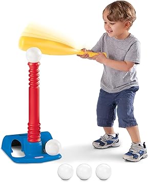 Little Tikes T-Ball Set with 5 Tball Baseballs, for Toddlers Ages 18+ Months Full Set - T, Baseball Bat & 5 Balls