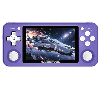 Anbernic RG351P Handheld Game Console RG353P Retro Gaming Console Portable Game Console Linux and Android Dual OS 3.5 IPS Screen 64G TF Card 3500mAh Battery Support 5G WiFi 4.2 Bluetooth Black