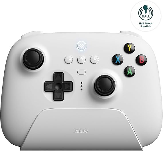 8Bitdo في نهاية المطاف قاعة تأثير 2.4 G تحكم وشحن قفص الاتهام - ويندوز الأبيض، الروبوت PC باد متوافق