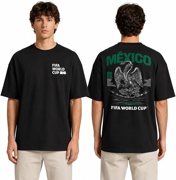 Outerstuff Men's FIFA World Cup 2026 Mexico Stadium Black Premium Cotton Tee