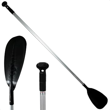Five Oceans SUP Paddle - Paddle Board Paddle, Paddleboard Paddle - Lightweight Stand-up Paddle Oars for Paddleboard - Paddle for Paddle Board Adjustable Aluminum Shaft from 72" to 92", Black - FO4716