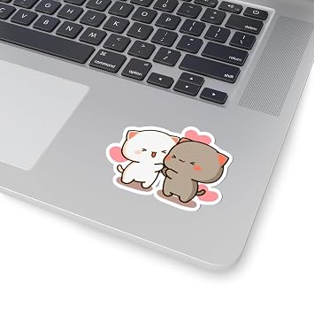 Andii Goma and Peach Bubu Dudu Kiss-Cut Stickers Cute Glossy Vinyl, Eco-Friendly Vibrant Prints, Strong Adhesive Gift