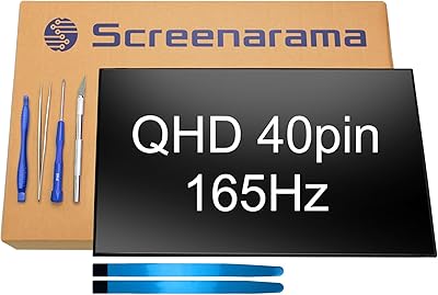 SCREENARAMA New Screen Replacement for Lenovo Legion 5 PRO 16ITH6 82JF QHD 165Hz 40pin 2560x1600 IPS LCD LED Display with Tools and Tape