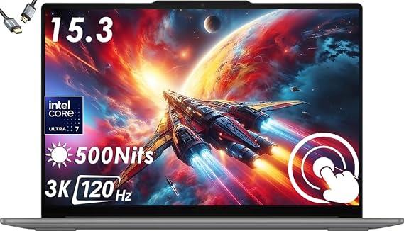 Lenovo Yoga Slim 7i Aura Edition: AI Laptop, Copilot+ PC, 15.3" 3K Touchscreen, Ultra 7 256V, 16GB RAM, 1TB SSD, 22Hour, Thin & Light Creator Laptop for Design, Win11 Home W/HDMI