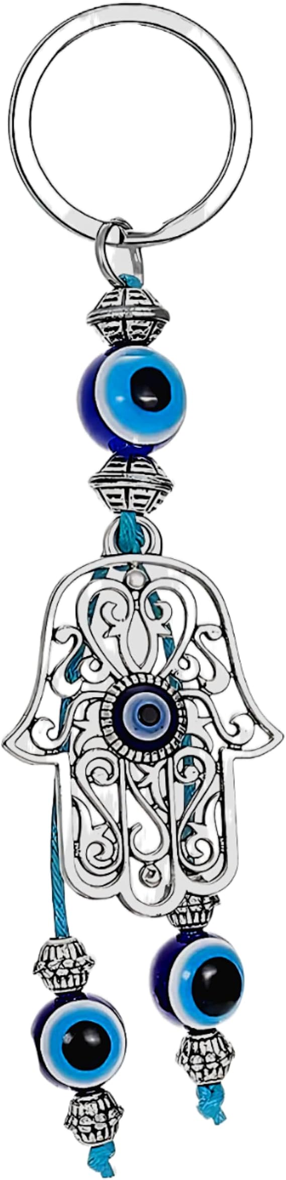 هامسا Hand Keychain Turkish Evil Eye Key Chain Good Luck Charms Hamsa Ornament for Car Protection Amulet