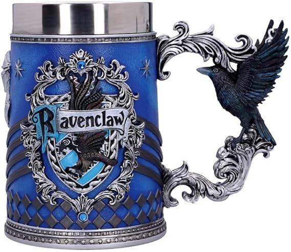 Nemesis Now Harry Potter Ravenclaw Hogwarts House Collectible Bronze Resin Tankard، 1 Count ( Pack of 1 )، Blue Silver   