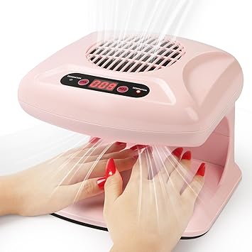 SAVILAND Nail Dryer Professional Upgrad 3X Quick Drying Nail Dryer for Regular Polish Acrylic Dip Powder Nail Dehydrator Primer Nail Polish Dryer Fan with Hot & Cold Air Must Have Nail Tech Supplies