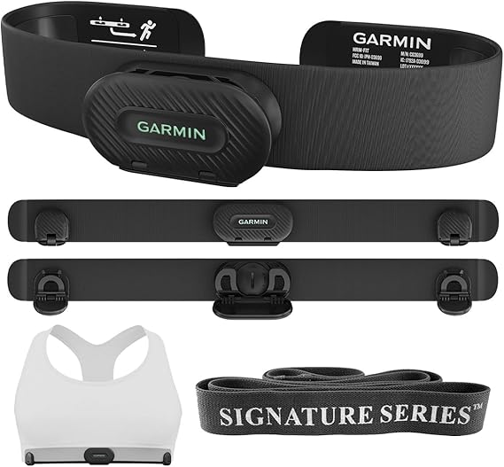 Garmin HRM مراقبة معدل ضربات القلب حزام الصدر | لاسلكي، ناقل حركة في الوقت الحقيقي للتمرين الداخلي والخارجي | سلسلة التوقيع فرقة المقاومة