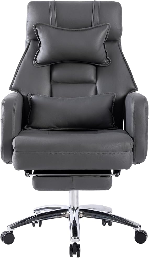 Office Executive Chair,Computer Gaming Office Chair, High Back Adjustable Managerial Home Desk Chair, Swivel Computer PU Leather Chair with Lumbar Support (Black)