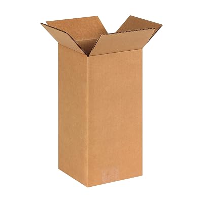 صناديق سريعة 6x6x12 صناديق مموجة طويلة ، طويلة ، 6L x 6W x 12H ، عبوة من 25 | شحن ، تغليف ، نقل ، صندوق تخزين للمنزل أو الأعمال ، صناديق بالجملة قوية