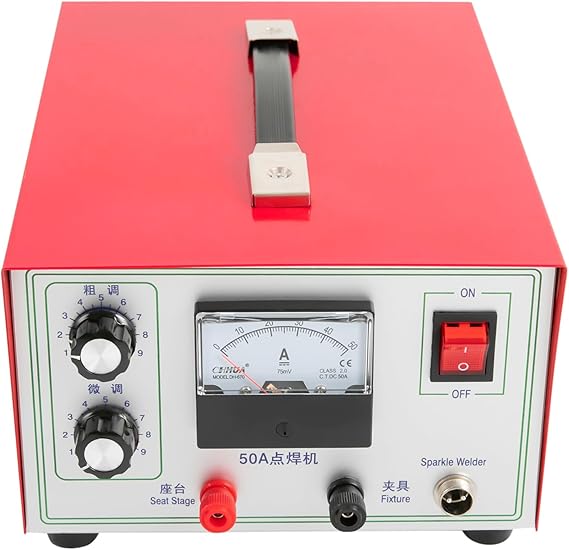 500W Jewelry Spot Welder, Spot Welder, Portable Handheld Spot Welder - Multi-functional Portable Welding Tool with Adjustable Power & Efficient Cooling System, Includes Foot Switch