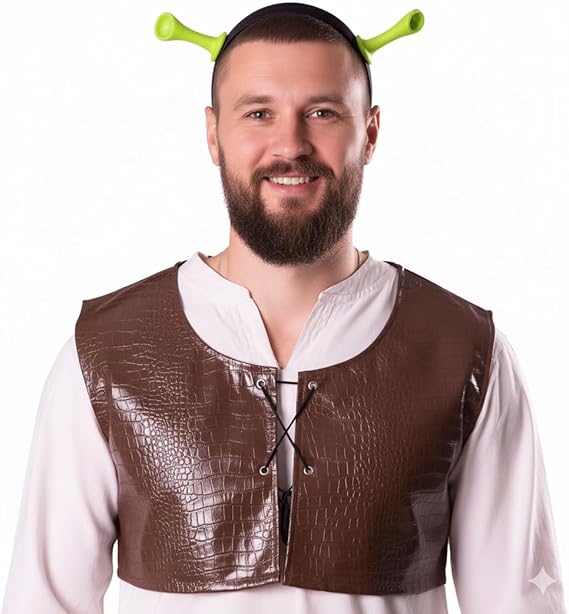 ComfyCamper Mens Renaissance Vest - زي هالوين للبالغين ملابس نسائية من الجلد الصناعي Cosplay Cottagecore Comicon