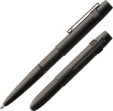 قلم رصاص فيشر سبيس بن أسود غير لامع X-Mark، قلم حبر جاف مضغوط، حجم صغير، يكتب رأسًا على عقب وفي درجات حرارة شديدة، حبر أسود، نقطة متوسطة، مشبك جيب، صنع في الولايات المتحدة الأمريكية