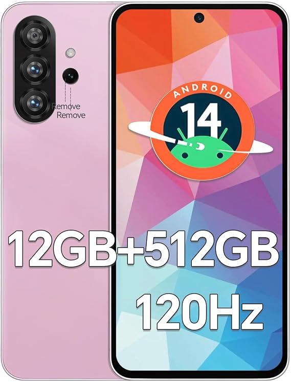 T56 Ultra Unlocked Phones, 5G Unlocked Cell Phone, 6.8" HD Screen, Android 14 Smartphone, Snapdragon 888, 12GB+512GB, 48+108MP Camera, 5000mAh Battery, Dual SIM, Memory Expansion, Bluetooth, WiFi