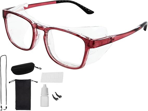 Glasses for Dry Eyes Kit, Safety Goggles for Women for UV Blue Light Blocking, Anti-fog, Aviod Allergens, Dry Eyes, Eye Moisture Goggles, Moisture Chamber Glasses for Dry Eyes, Safety Glasses(Purple)