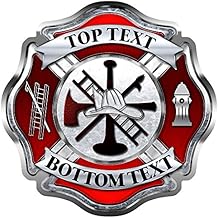 Reflective Custom Firefighter Maltese Cross Sticker