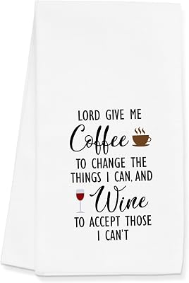 Gleegreets Funny Christian Towels, Serenity Prayer Towels Gifts for Kitchen Bathroom Decor 16x24 inches