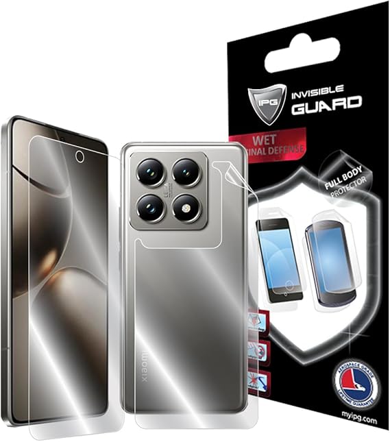IPG Made for Xiaomi 14T Pro Hydrogel Screen Back Protector Invisible Touch Screen Sensitive Ultra HD Clear Film Anti Scratch Skin Guard - SmoothSelf-HealingBubble -Free for 14TProFB