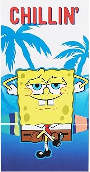 Carbotex Spongebob sponge head beach towel bath towel bath towel 70x140cm SBOB224002