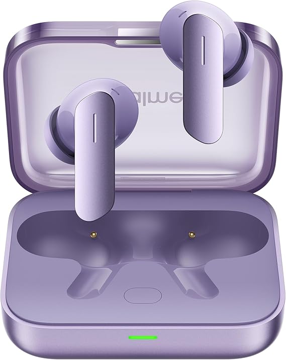 realme Buds Air 7, 12.4mm Dynamic Bass Drivers, 52Hrs Playtime, 52dB Hybrid ANC, 6 Mic ENC, 45ms Low Latency, 360 Spatial Audio, Hi-Res LHDC, IP55 Dust & Water Resistant, BT v5.4 - (Purple)