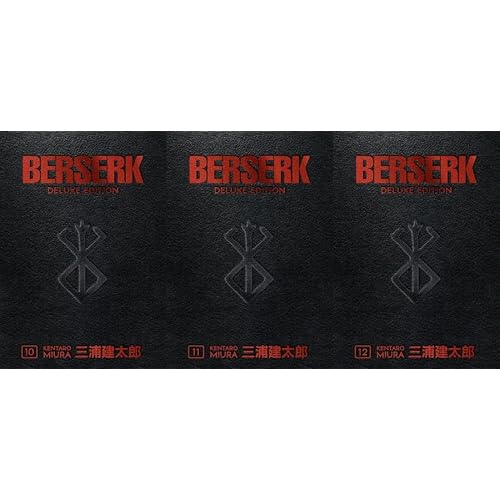 جديد! مجموعة كتب Berserk Deluxe Edition 3 المجلد 10 - المجلد 12 غلاف مقوى – 8 مايو 2023