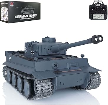 TOUCAN RC HOBBY US متوفر في المخزون Henglong 1/16 Scale 7.0 نسخة معدنية مطورة دبابة Tiger I RTR RC الألمانية 3818