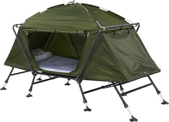 94" D x 33" W x 50" H Camping Tent with Integrated Cot - Portable, Waterproof, for Camping & Hiking,Folding Camping Cots Tent, Portable Sleeping Cot Camping