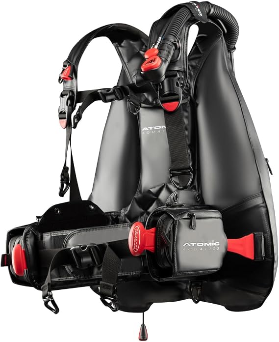 Atomic Aquatics BC2 | BCD المنتفخ الخلفي | مناسب مريح | مادة متينة مصممة لتدوم مدى الحياة - مقاومة للماء ، تقاوم الدموع والثقب