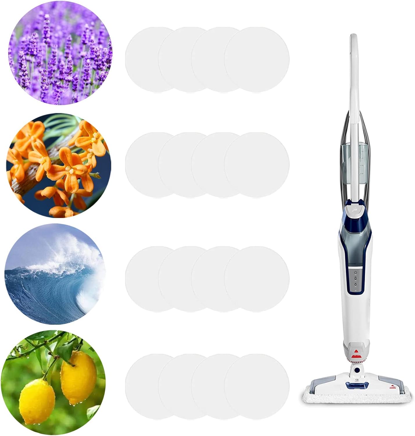 أقراص Aolleteau 16 x Steam Mop Fragrance متوافقة مع Bissell Powerfresh و Symphony Series Fits Model 1940 1806 1132