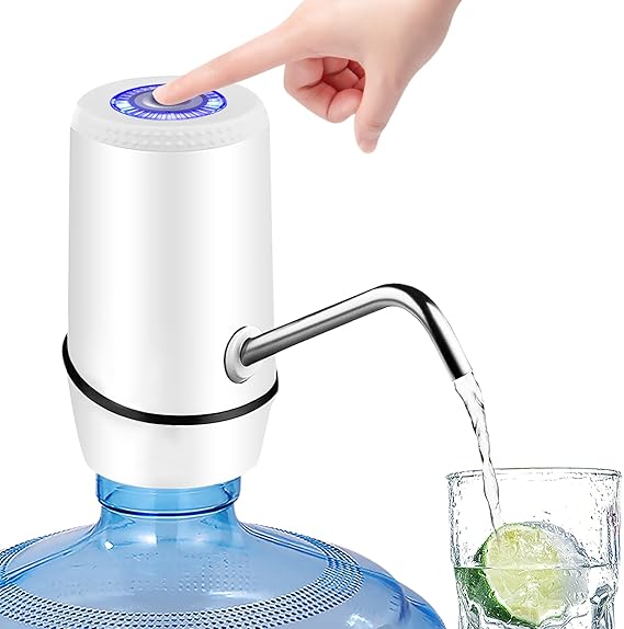 Water Dispenser for 5 Gallon Bottle, Electric Water Pump for 5 Gallon Jug with Switch and USB Charging, Portable Automatic Water Jug Dispenser for Camping, Travel, Home, Kitchen, Office