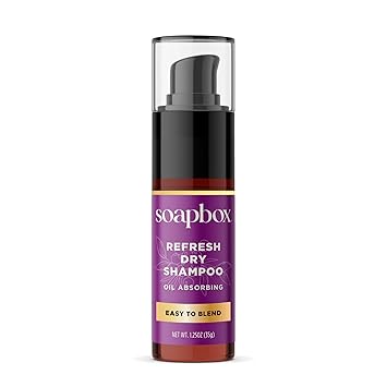 Soapbox Refresh Dry Shampoo Powder, Absorbs Oil & Volumizes Hair - Non Aerosol Dry Shampoo Hair Powder with Biotin - Clean Ingredients Free of Harsh Chemicals, Sulfates, Parabens & Silicones - 1.25oz