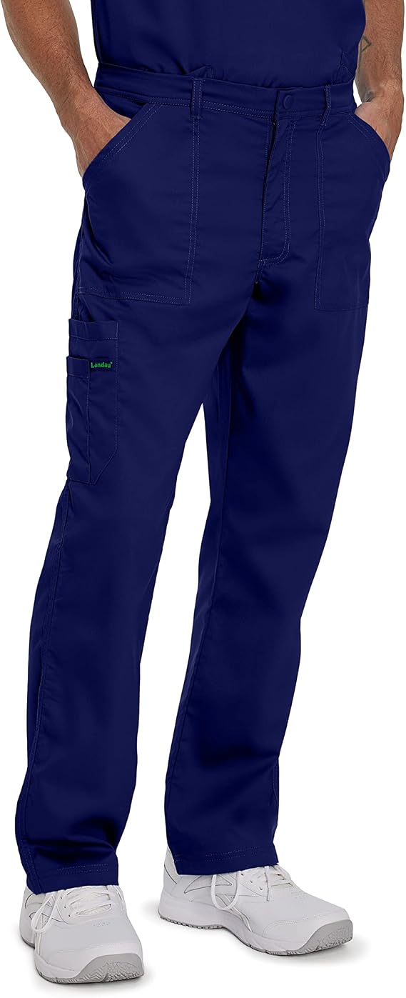 بنطلون مقشر للشحن من 6 جيوب من Landau Men Proflex Tailored Fit Comfort ، Royal ، LGE