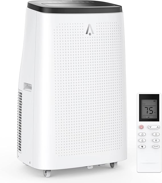 14000 BTU Portable Air Conditioners with Remote Control, 3-in-1 Free Standing Cooling AC Unit with Fan & Dehumidifier, Cools Room up to 750 sq.ft, Smart/Sleep Mode,3 Speed,24H Timer,Window Kit