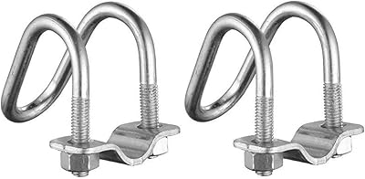 2 Pcs Cross-Connector Pipe Clip Galvanized Steel Cross Pipe Clamp Cross Tube Buckle Fits Pipes OD 2 and 2 - Dependable Stability !