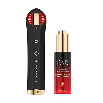 FAQ 502 Face Device & Hydrating Serum Bundle Skin Set with Hyaluronic Acid & Peptides